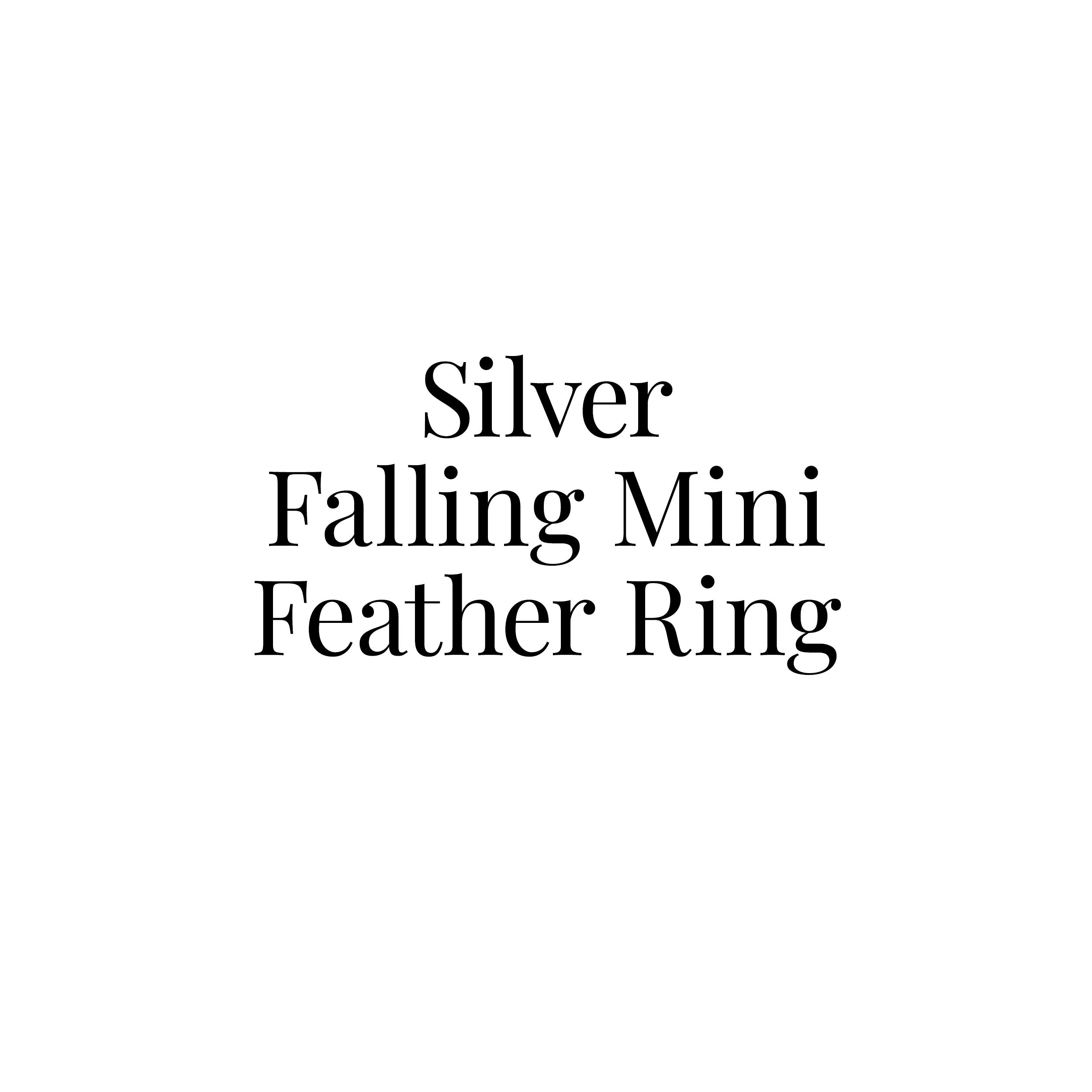 Silver Mini Feather Falling Ring
