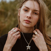 Silver Mini Star Falling Ring