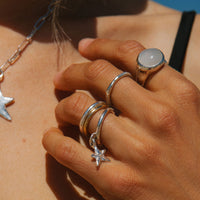 Silver Mini Star Falling Ring
