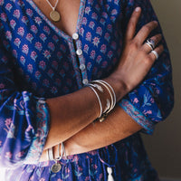 Silver Feather Cuff Bangle