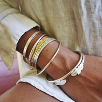 Silver Feather Cuff Bangle