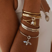 Silver Full Signature Bangle