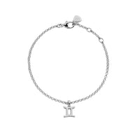 Silver Gemini Mini Horoscope Chain Bracelet