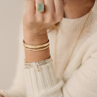 Silver & Gold Baby North Star Bangle