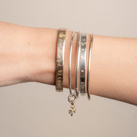 Silver & Gold Baby Shamrock Bangle