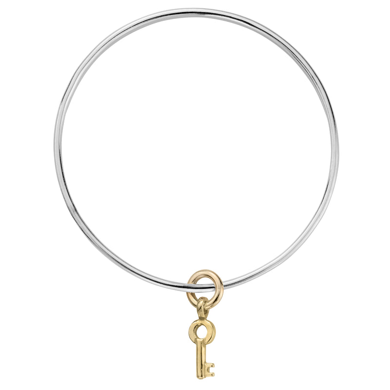 Silver & Gold Mini Dreamer's Key Bangle