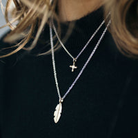 Silver & Gold Mini Kiss Necklace