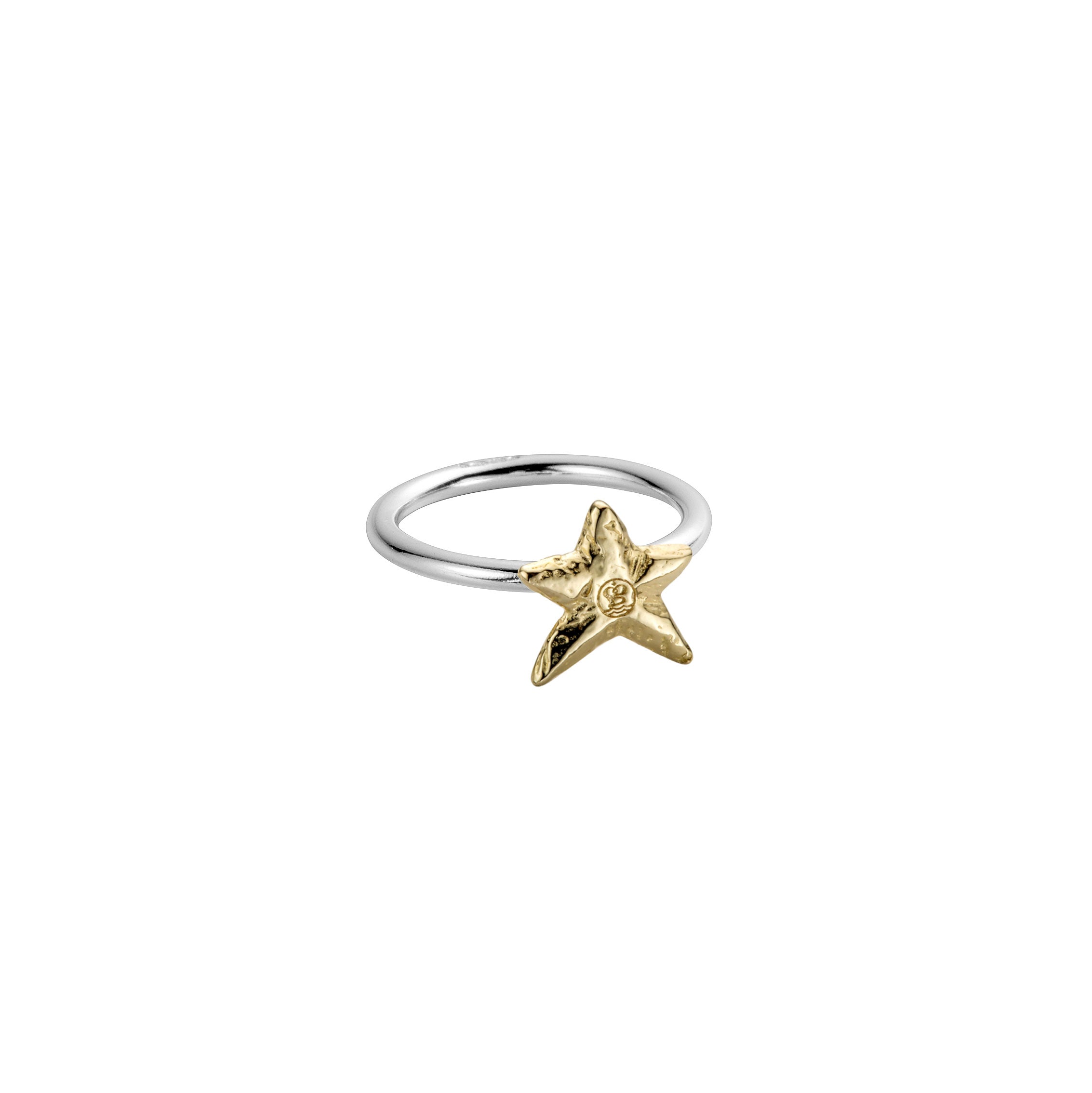 Silver & Gold Mini Star Love Struck Ring
