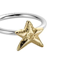 Silver & Gold Mini Star Love Struck Ring
