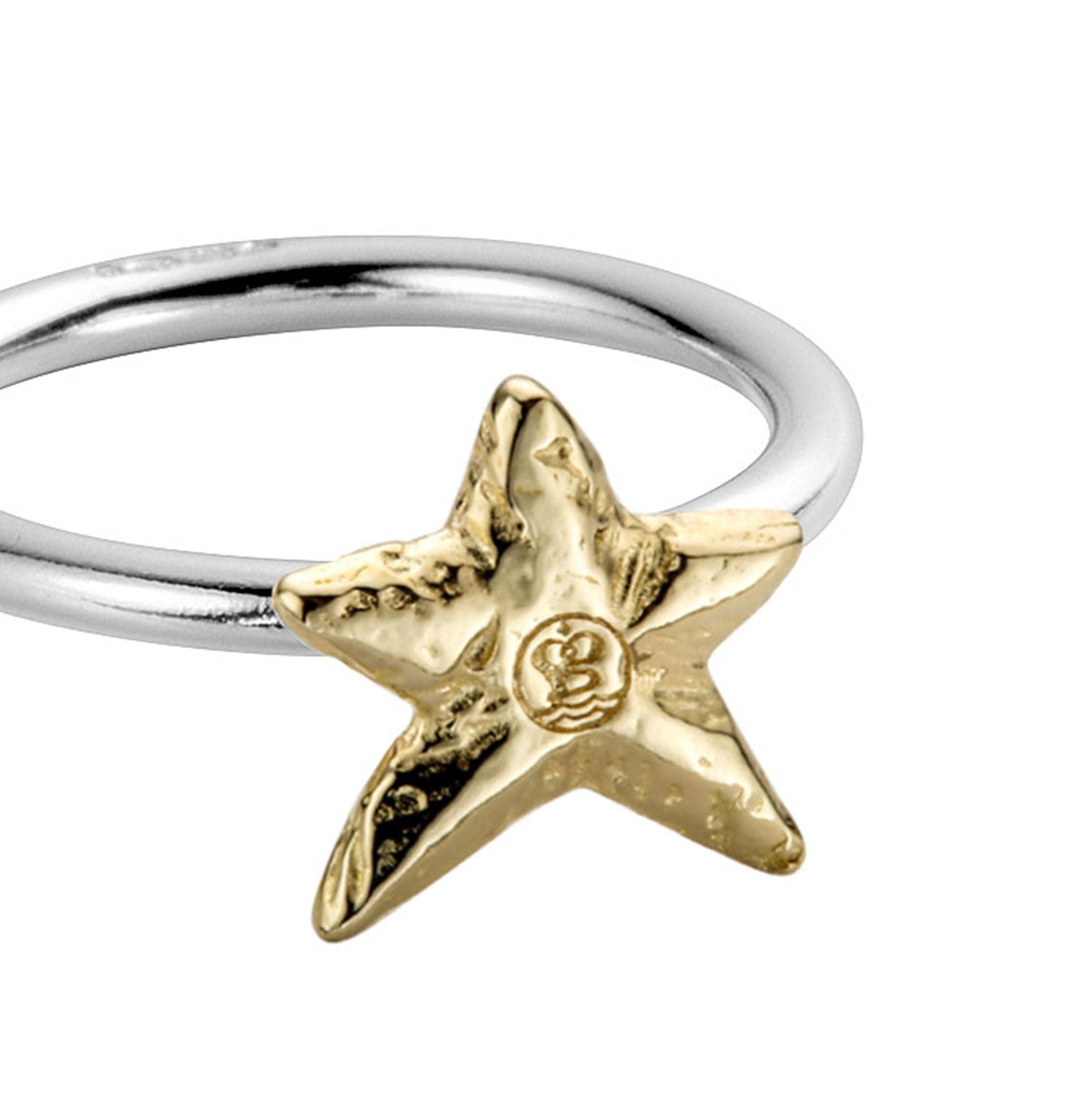 Silver & Gold Mini Star Love Struck Ring