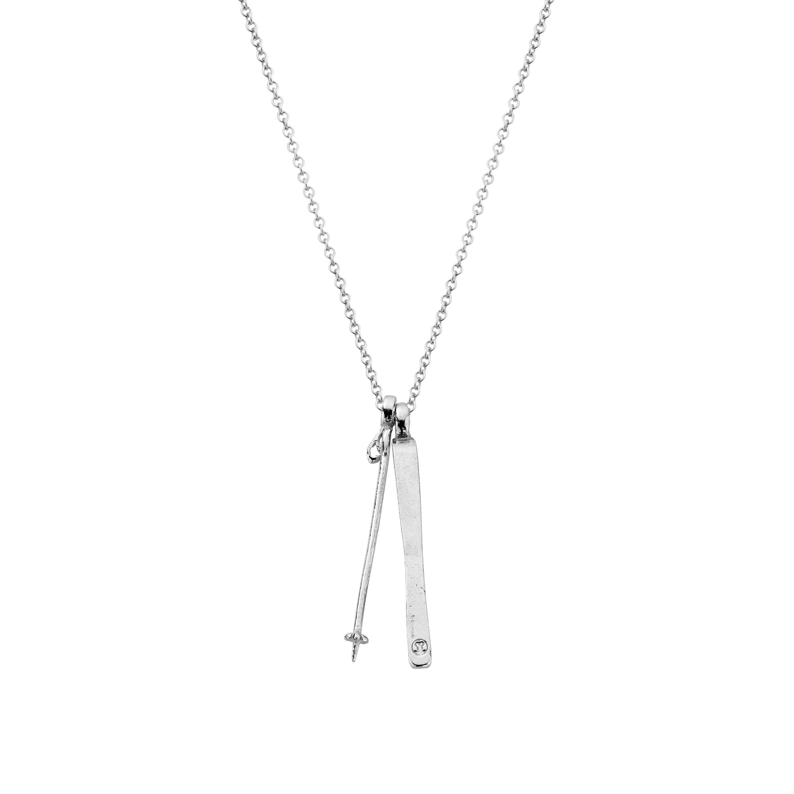 Silver 'Gone Skiing' Necklace
