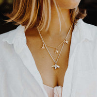 Silver Large Honey Bee Necklace