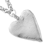 Silver 26" Fixed Large Heart Necklace