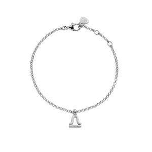 Silver Libra Mini Horoscope Chain Bracelet
