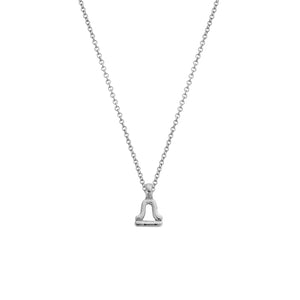 Silver Libra Mini Horoscope Necklace