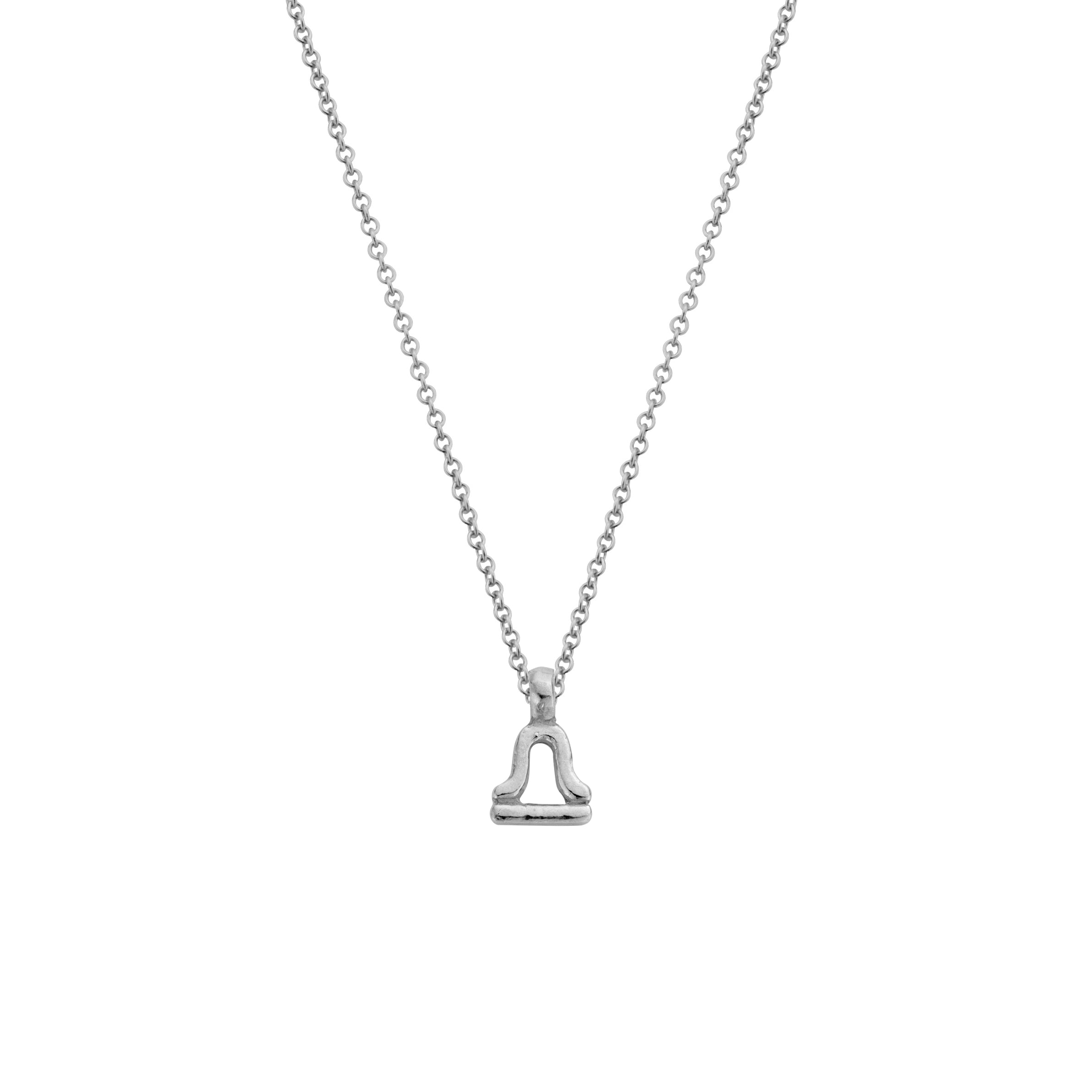Silver Libra Mini Horoscope Necklace