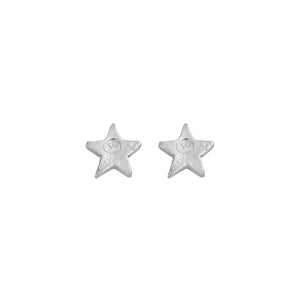 Silver Little Star Ear Charm Set