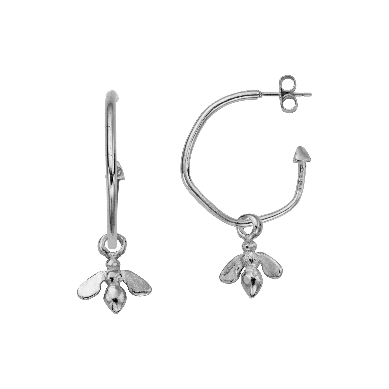 Maxi Cupid Hoops with Mini Honey Bee Charms