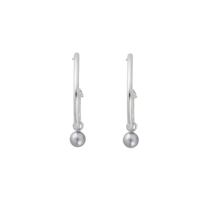 Maxi Cupid Hoops With Mini Petrol Pearl Earring Charms