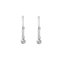 Maxi Cupid Hoops With Mini Petrol Pearl Earring Charms