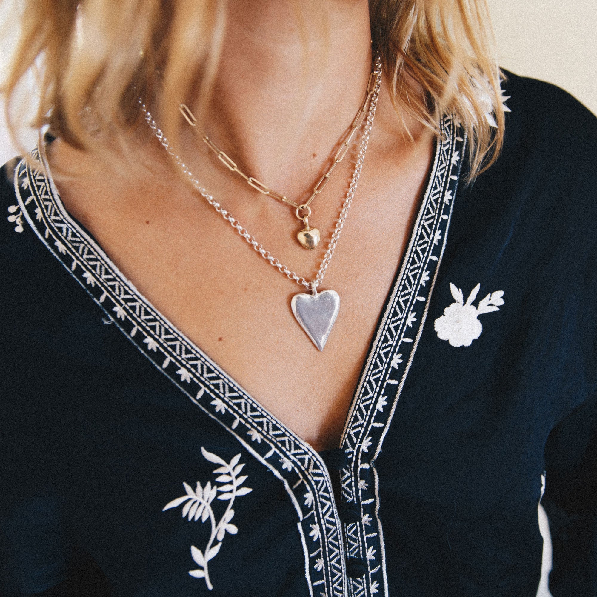 Silver Maxi Heart Necklace