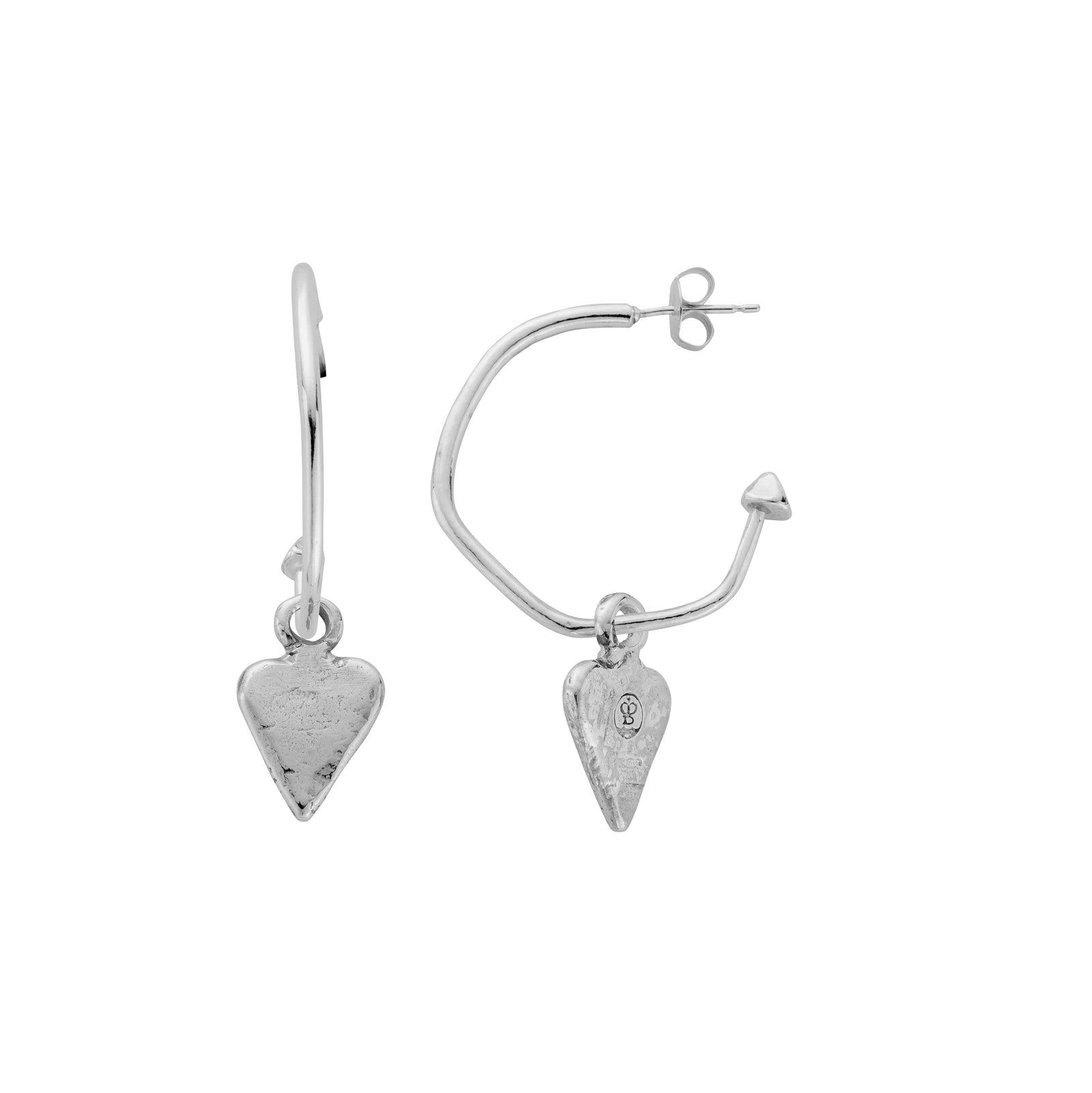 Maxi Cupid Hoops With Mini Heart Charms
