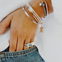 Silver Maxi Star Bangle