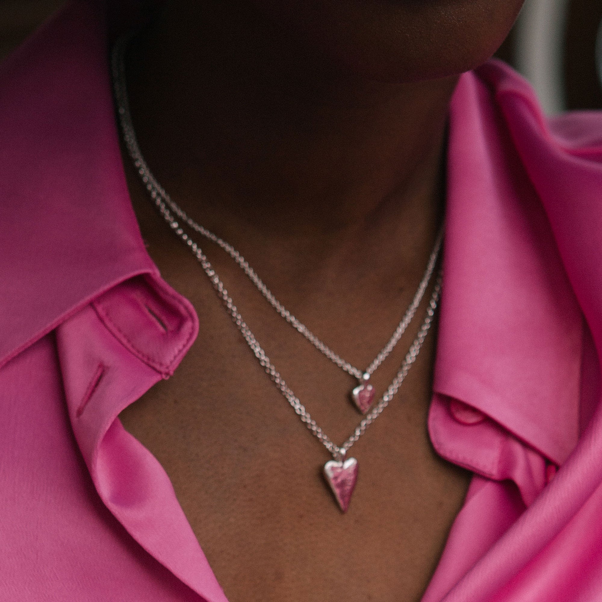 Silver Medium Heart Necklace