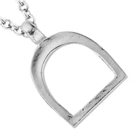 Silver Medium Stirrup Necklace