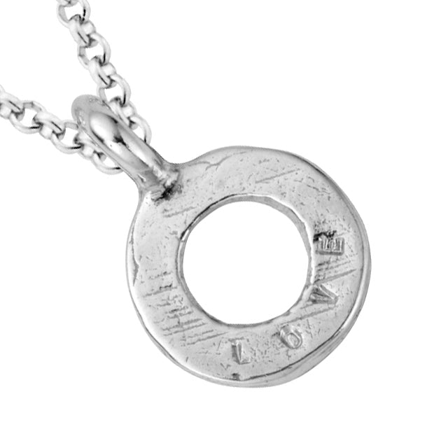 Silver Medium Open Circle Necklace