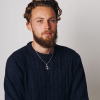 Silver Midi Anchor Necklace