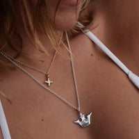 Silver Midi Crown Necklace