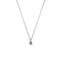 Silver Mini Blue Topaz Necklace