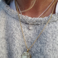 Silver Mini Crescent Moon Necklace
