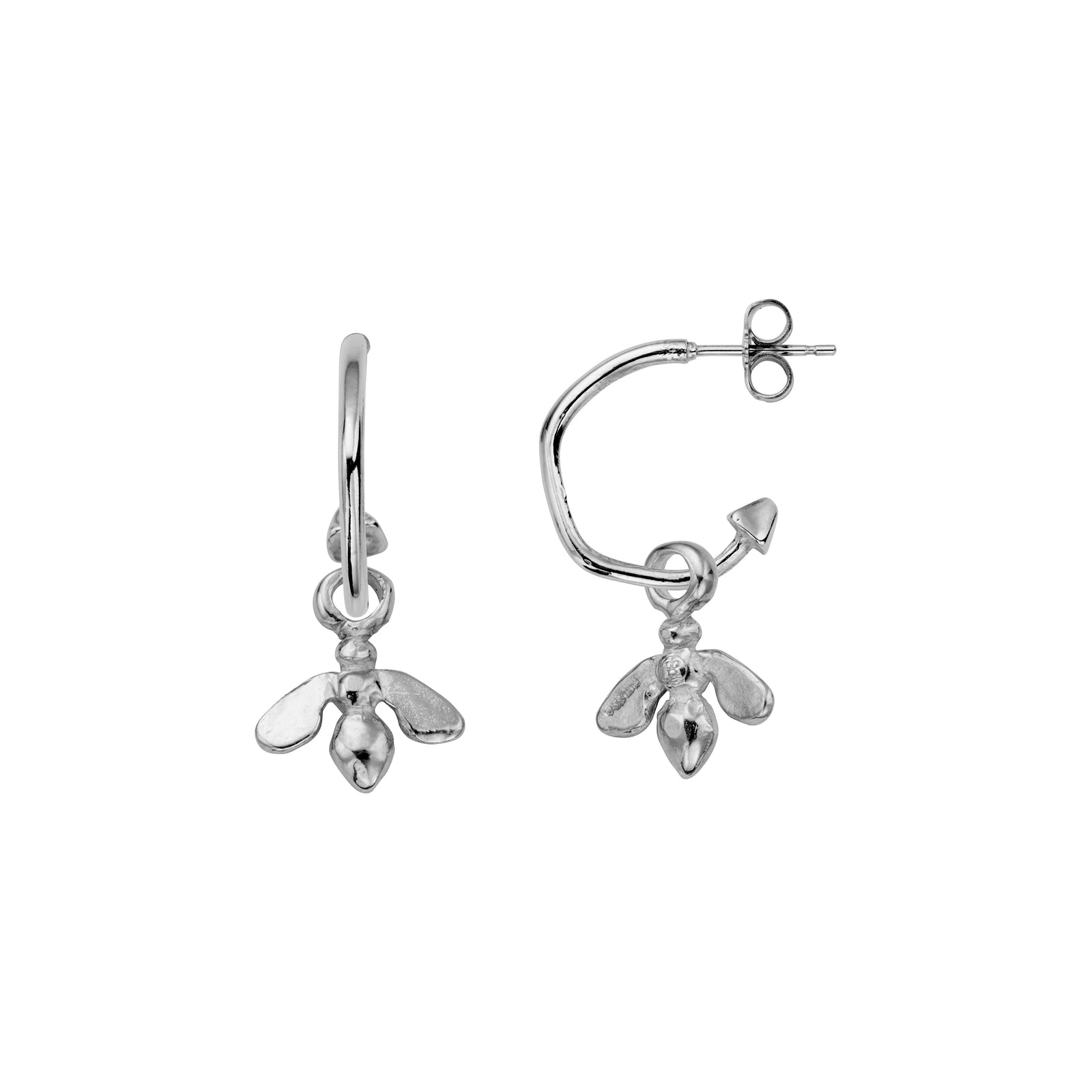 Mini Cupid Hoops with Mini Honey Bee Charms