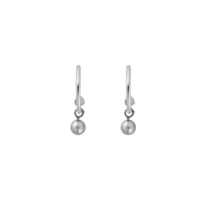 Mini Cupid Hoops With Mini Petrol Pearl Earring Charms