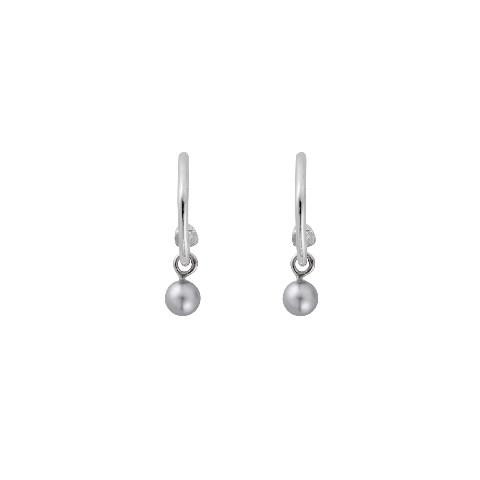 Mini Cupid Hoops With Mini Petrol Pearl Earring Charms