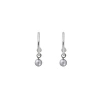 Mini Cupid Hoops With Mini Petrol Pearl Earring Charms