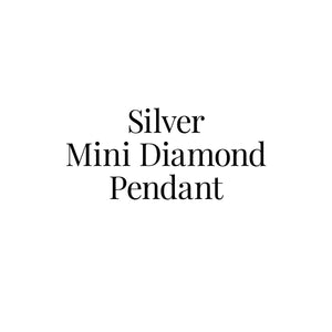 Silver Mini Diamond Pendant