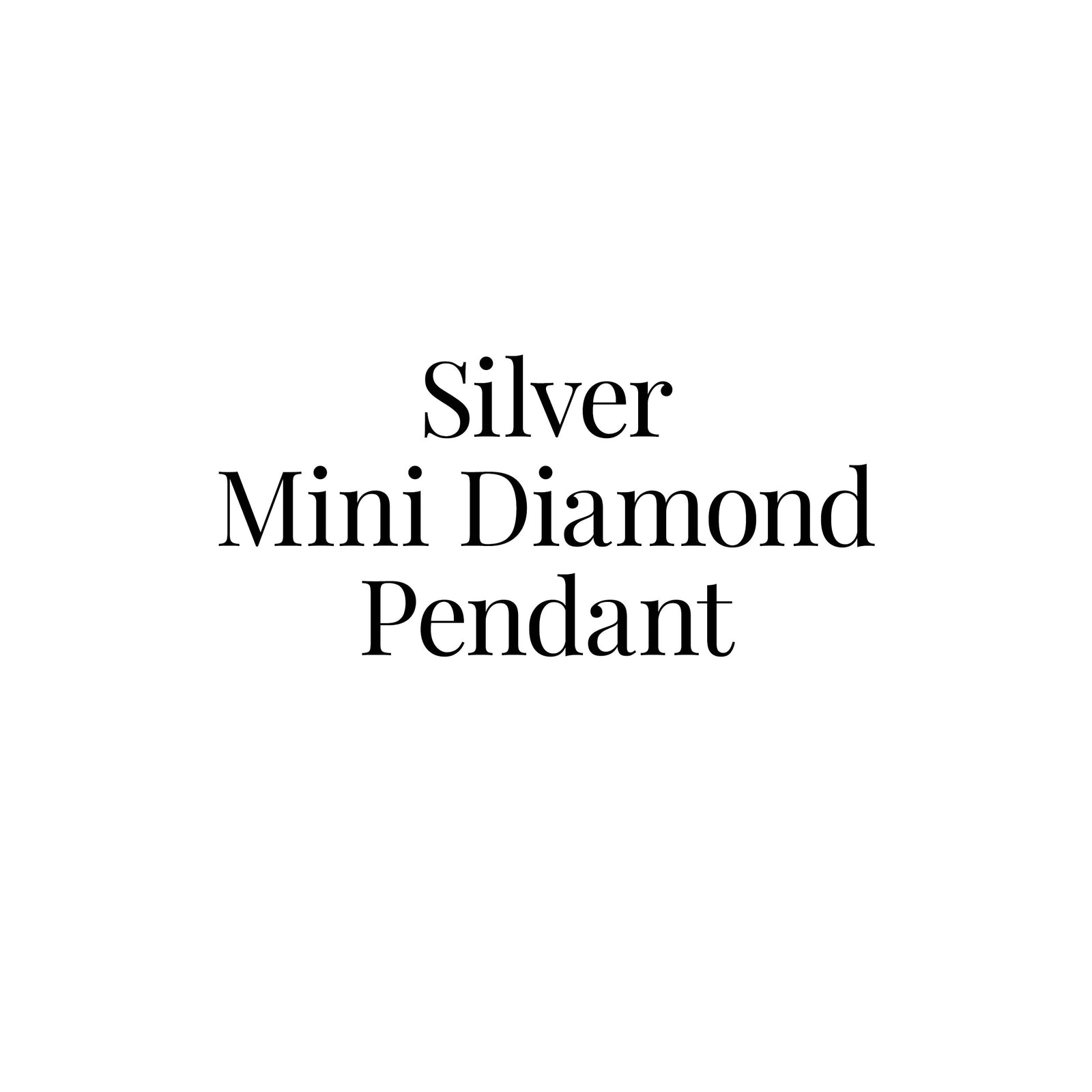 Silver Mini Diamond Pendant
