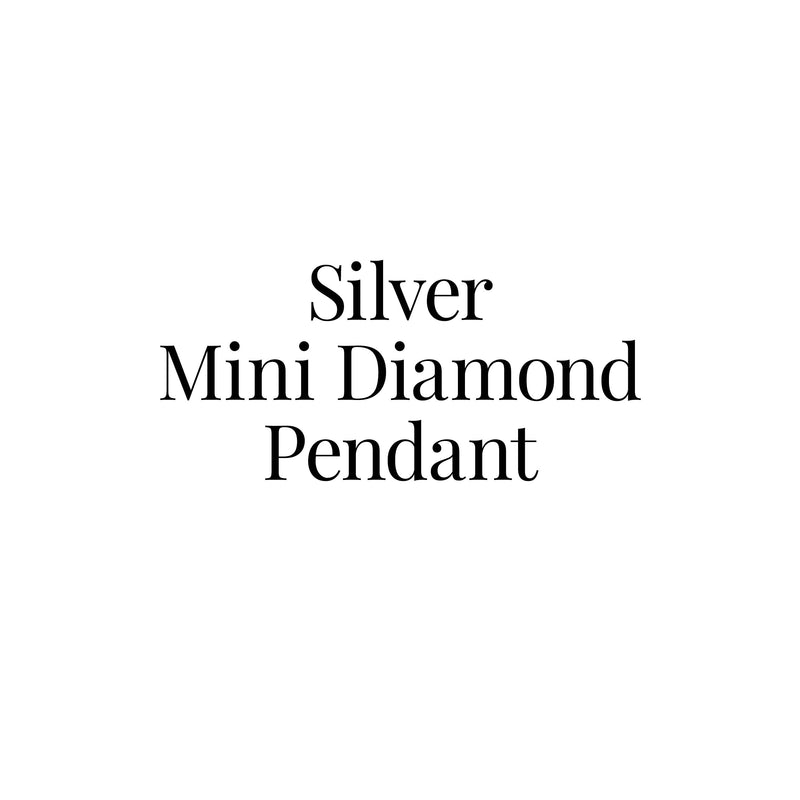 Silver Mini Diamond Pendant