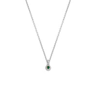 Silver Mini Emerald Necklace