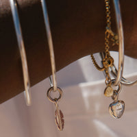 Silver Mini Feather Bangle