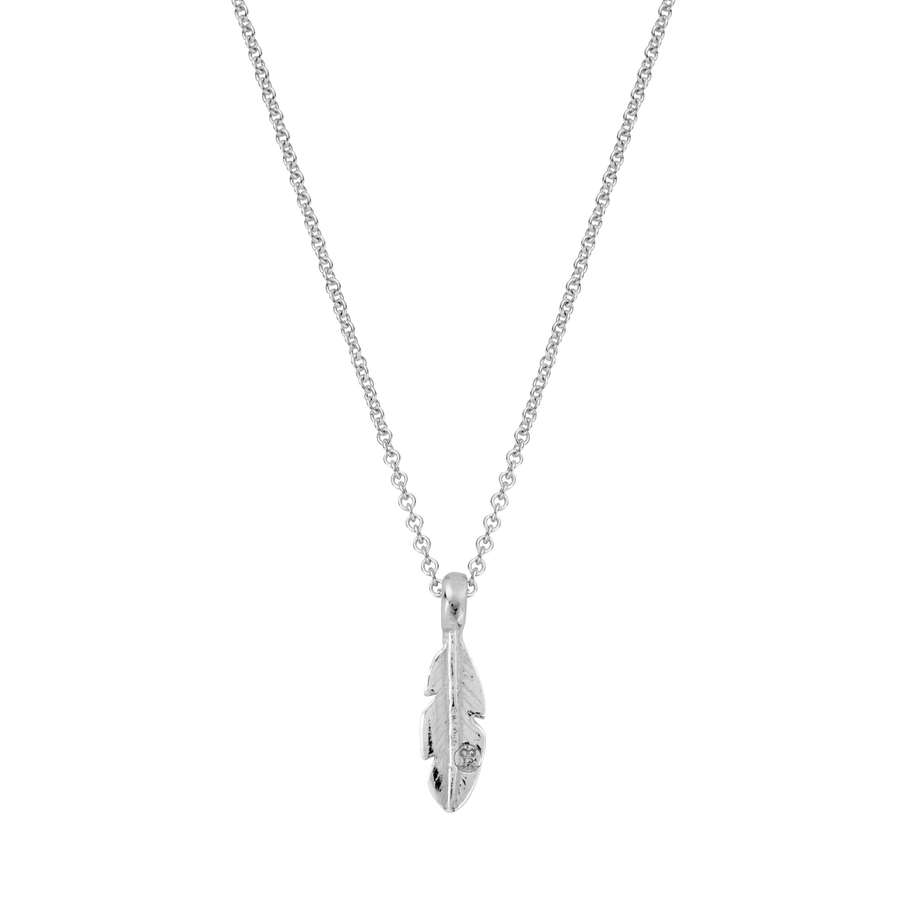 Silver Mini Feather Necklace