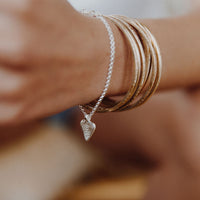 Silver Mini Heart Chain Bracelet