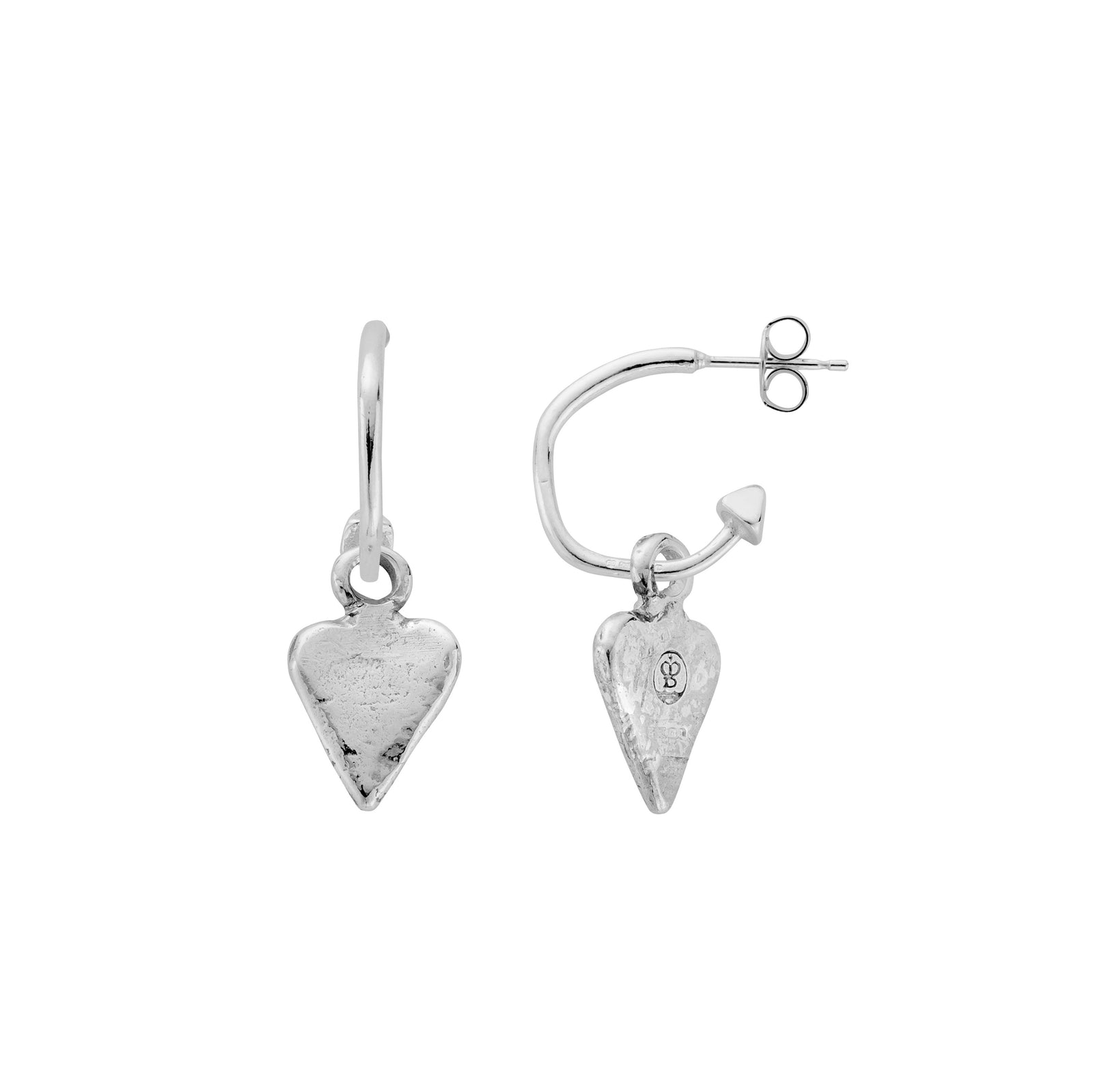 Mini Cupid Hoops With Mini Heart Charms