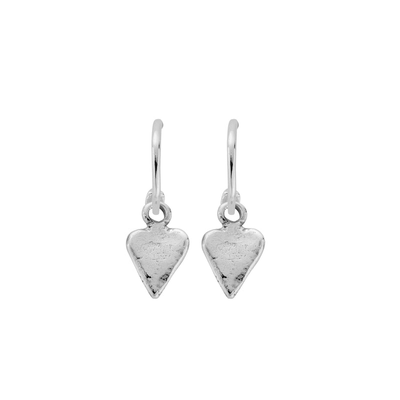 Mini Cupid Hoops With Mini Heart Charms