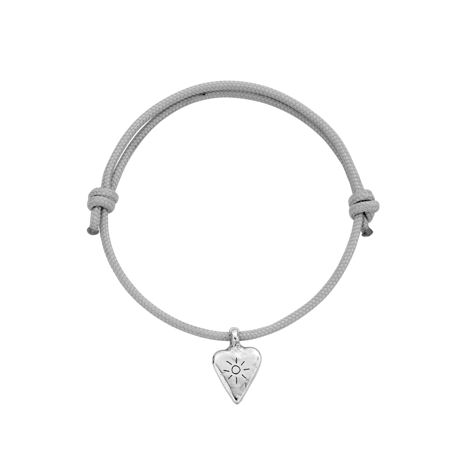 Silver Mini Heart Sailing Rope With Handwriting