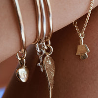 Silver Mini Kiss Bangle