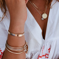 Silver Mini Kiss Bangle
